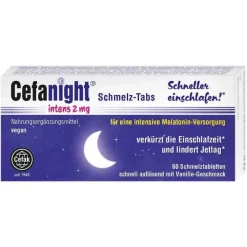 Cefanight Melatonin Tabletten-intens 2 mg Schmelz-Tabs, 60 St