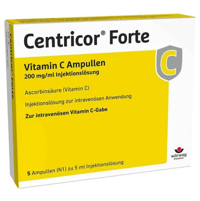 Centricor ® Forte Vitamin C Ampullen 200 mg/ml Injektionslösung , 5X5 ml- Vitamin C (Ascorbinsäure)