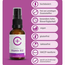 Cerascreen Vitamin B12 (Cobalamin)-Vitamin B12 hochdosiert vegan Spray, 30 ml