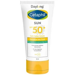 Cetaphil Sun sensitive Gel-Fluid SPF 50 + Sonnenschutz Gesicht, 50 ml- Lsf 50+