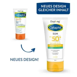 Cetaphil Sun sensitive Gel-Fluid SPF 50 + Sonnenschutz Gesicht, 50 ml- Lsf 50+