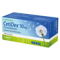 Cetidex 10 mg Filmtabletten, 100 St- Cetirizin|Allergie Tabletten