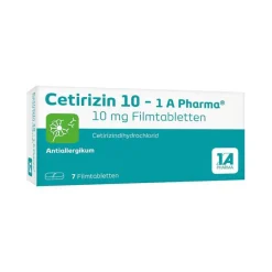 1A Pharma Cetirizin|Allergie Tabletten-Cetirizin 10 – 1 A Pharma® Filmtabletten, 7 St