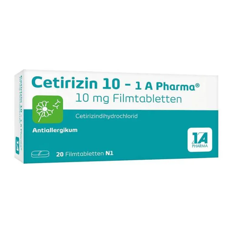 1A Pharma Cetirizin|Allergie Tabletten-Cetirizin 10 – 1 A Pharma® Filmtabletten, 20 St