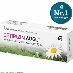 CETIRIZIN Filmtabletten, 20 St^ADGC Hot