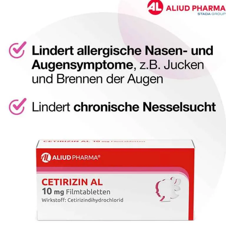 Aliud Pharma Allergie Medikamente|Cetirizin-CETIRIZIN AL 10 mg Filmtabletten, 7 St