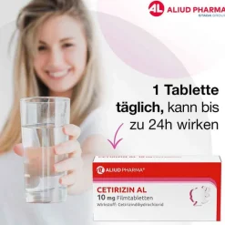 Aliud Pharma Allergie Medikamente|Cetirizin-CETIRIZIN AL 10 mg Filmtabletten, 7 St