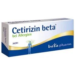 Beta Cetirizin|Allergie Tabletten-Cetirizin ® Filmtabletten bei Allergien, 20 St