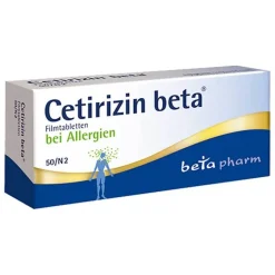 Cetirizin ® Filmtabletten bei Allergien, 50 St^Beta Discount