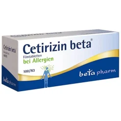 Beta Cetirizin ® Filmtabletten bei Allergien, 100 St- Cetirizin|Allergie Tabletten
