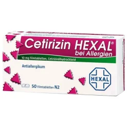 Hexal Cetirizin|Allergie Tabletten-Cetirizin Filmtabletten bei Allergien, 50 St