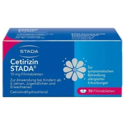 Stada Cetirizin 10 mg Filmtabletten, 50 St- Allergie Medikamente|Cetirizin