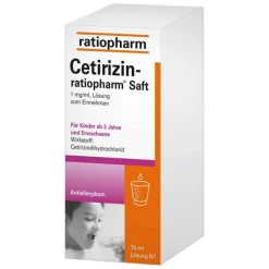Ratiopharm Cetirizin-® Saft, 75 ml- Cetirizin|Allergie Medikamente