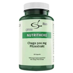 Green line Nutritheke Chaga 500 mg Pilzextrakt Kapseln, 60 St- Vitalpilze