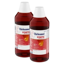 Chlorhexamed FORTE alkoholfrei 0,2 % Mundspülung, antibakteriell, 2x600 ml- Zahnfleischentzündung Medikamente|Prophylaxe