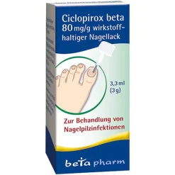 Betapharm Ciclopirox beta 80 mg/g wirkstoffhaltiger Nagellack, 3.3 ml- Nagelpilz Lack