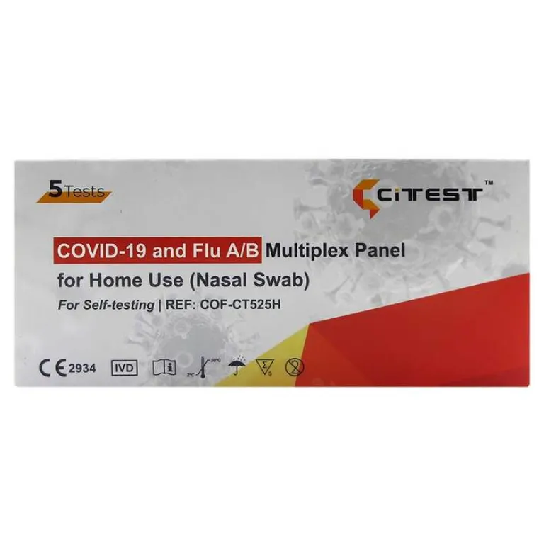 Citest 3 in 1 Selbsttest Covid-19 Antigen & Influe, 5 St- Corona Schnelltest