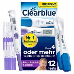 Clearblue Ovulation und Schwangerschaftstest Kombipackung , 12 St- Schwangerschaftstests|Ovulationstest