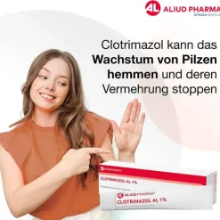 Aliud Pharma CLOTRIMAZOL AL 1% Creme, 20 g- Hautpilz Creme|Fußpilz Creme