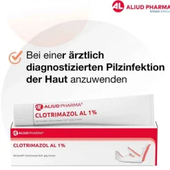 Aliud Pharma CLOTRIMAZOL AL 1% Creme, 20 g- Hautpilz Creme|Fußpilz Creme