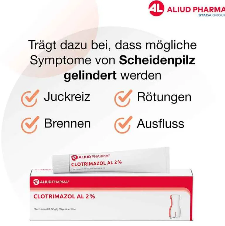 Aliud Pharma Scheidenpilz Medikamente|Scheidenpilz Creme-CLOTRIMAZOL AL 2% Vaginalcreme, 20 g