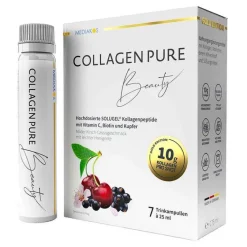 Collagen Pure Beauty 10 g Kollagen hochdosiert Gold-Edition, 7X25 ml- Kollagen