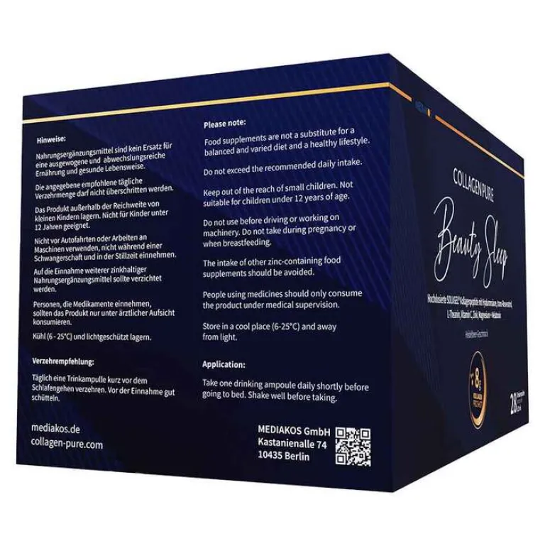 Mediakos Collagen Pure Beauty Sleep Kollagen & Melatonin, 28X25 ml- Kollagen