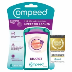 Compeed Lippenherpes-Herpesbläschen Patch HRA, 15 St