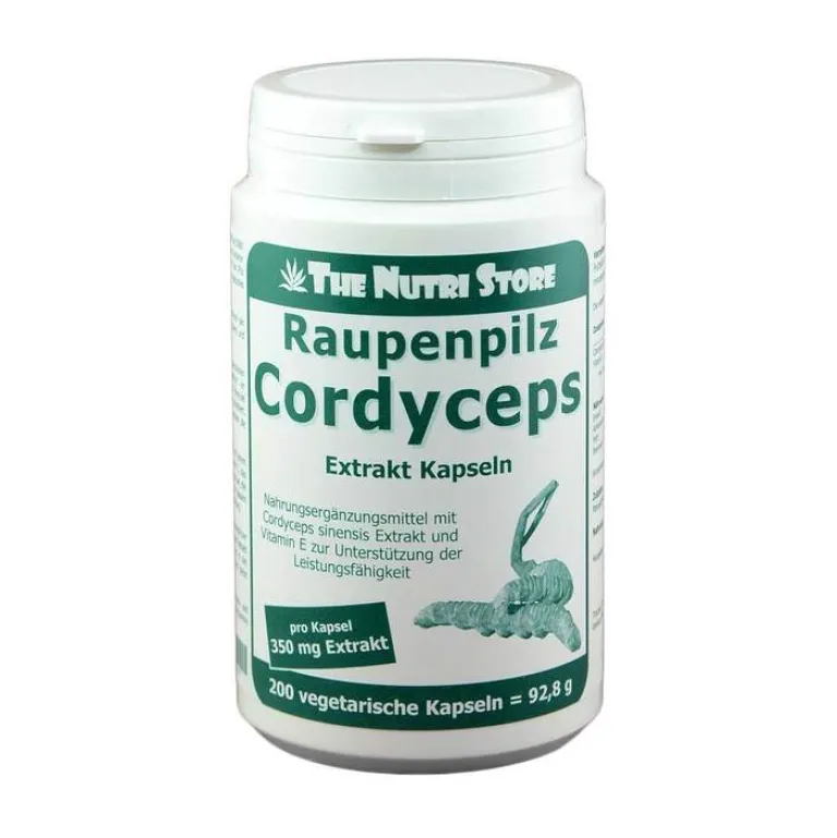 The Nutri Store Cordyceps 350 mg Extrakt Kapseln, 200 St- Cordyceps