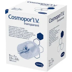 Cosmopor ® I.V. transparent Fixierverband 7x9 cm steril, 100 St- Sterilpflaster