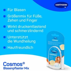 Cosmos ® Blasenpflaster Mix 3 Größen, 6 St- Blasenpflaster