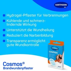 Cosmos ® Brandwundenpflaster 68 mm x 43 mm steril, 8 St- Sterilpflaster|Spezialpflaster