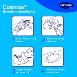 Cosmos ® Brandwundenpflaster 68 mm x 43 mm steril, 8 St- Sterilpflaster|Spezialpflaster