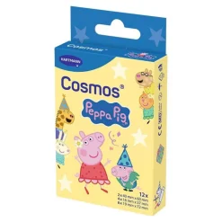Cosmos Peppa Pig Pflasterstrips 3 Größen, 12 St-Kinder Kinderpflaster