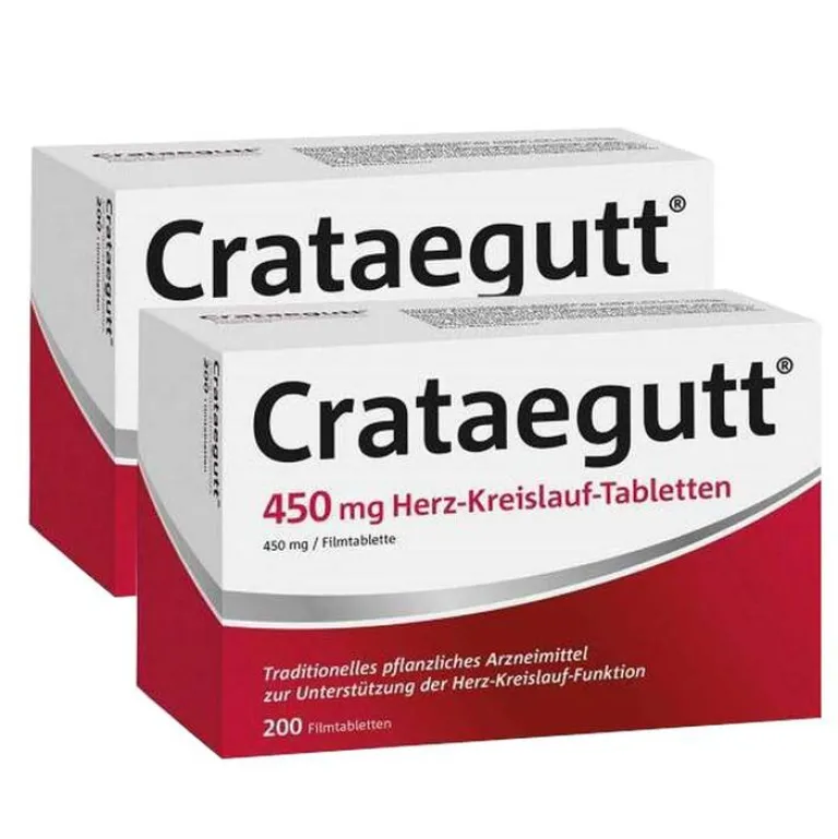 Crataegutt Stärkungsmittel-® 450 mg Herz-Kreislauf-Tabletten, 2x200 St