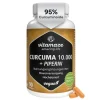 Vitamaze Curcuma 10.000 + Piperin hochdosiert vegan Kapseln, 90 St- Kurkuma Kapseln
