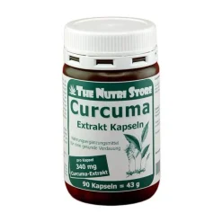 The Nutri Store Curcuma 340 mg Extrakt Kapseln, 90 St- Verdauung|Kurkuma Kapseln