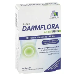 Avitale Darmflora Aktiv Plus 100 Mrd.Bakterien + 7 Vitamine, 40 St- Bakterienkulturen