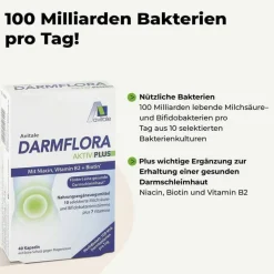 Avitale Darmflora Aktiv Plus 100 Mrd.Bakterien + 7 Vitamine, 40 St- Bakterienkulturen