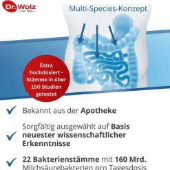 Dr. Wolz Bakterienkulturen-Darmflora plus select complex magensaftresistent Kapseln, 80 St