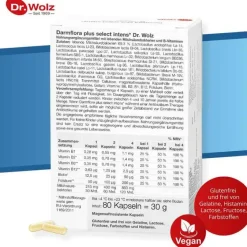 Dr. Wolz Bakterienkulturen-Darmflora plus select Kapseln, 40 St