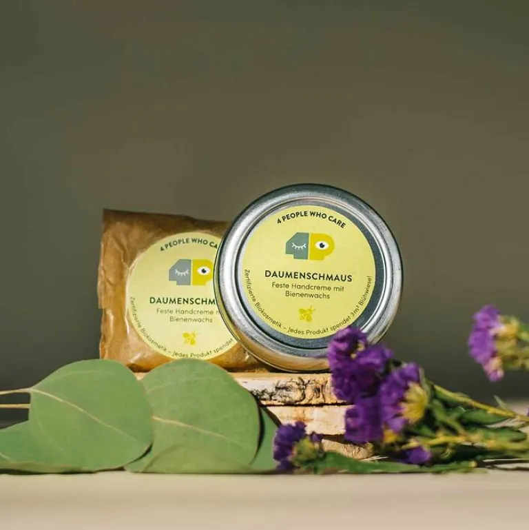 4peoplewhocare GmbH Handpflege-Daumenschmaus Creme Dose, 30 g