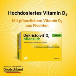 Dekristolvit D3 2000 I.E. pflanzlich Kapseln, 60 St- Vitamin D (Colecalciferol)