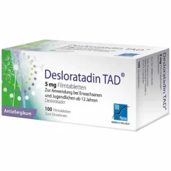 TAD Deslorain ® 5 mg Filmtabletten, 100 St- Desloratadin|Allergie Tabletten