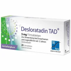 TAD Deslorain ® 5 mg Filmtabletten, 20 St- Desloratadin|Allergie Tabletten