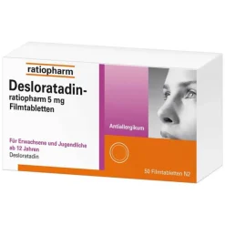 Ratiopharm Desloratadin|Allergie Tabletten-Desloratadin- 5 mg Filmtabletten, 50 St