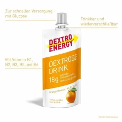 Dextro Energy Ernährung|Traubenzucker-Dextrose Drink Orange, 50 ml