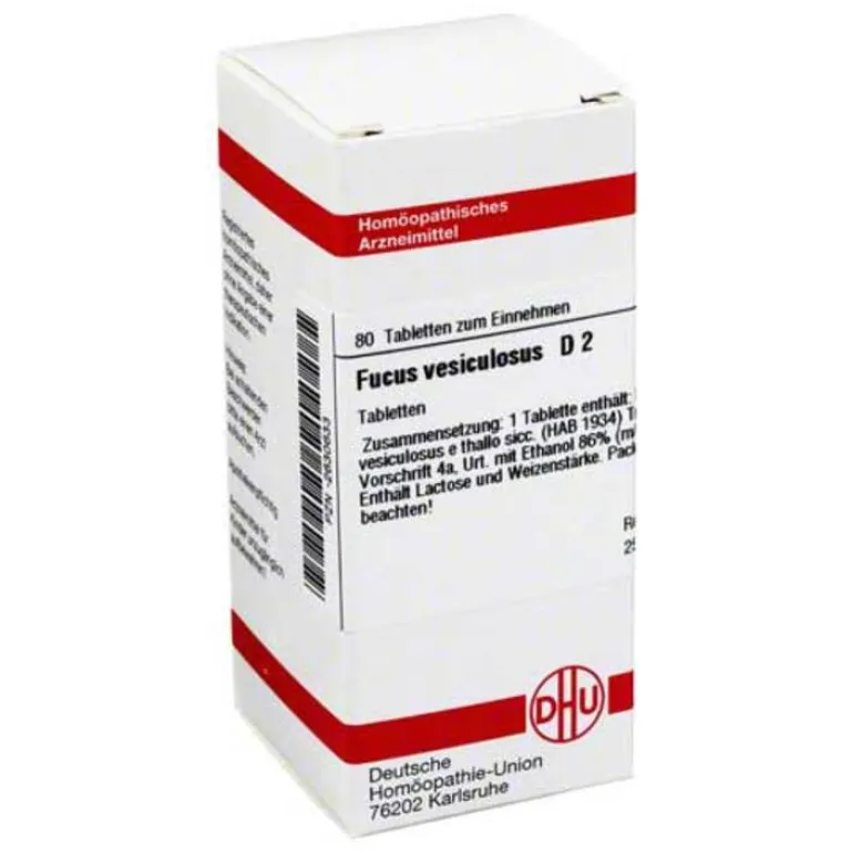 Fucus vesiculosus D 2 Tabletten, 80 St^DHU New