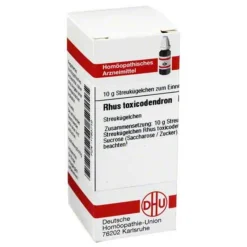 DHU Rhus toxicodendron D 4 Globuli, 10 g- Q-R|Q-R