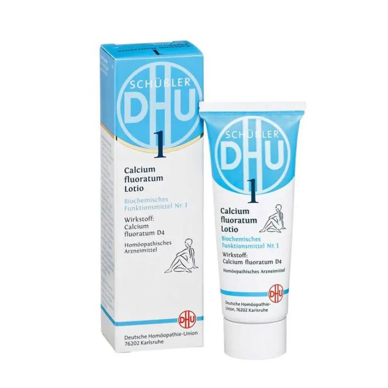 DHU Schüßler-Salze Cremes & Lotionen|Salze 1-12-DHU Schüßler-Salz Nr. 1 Calcium fluoratum Lotio D4, 20 ml